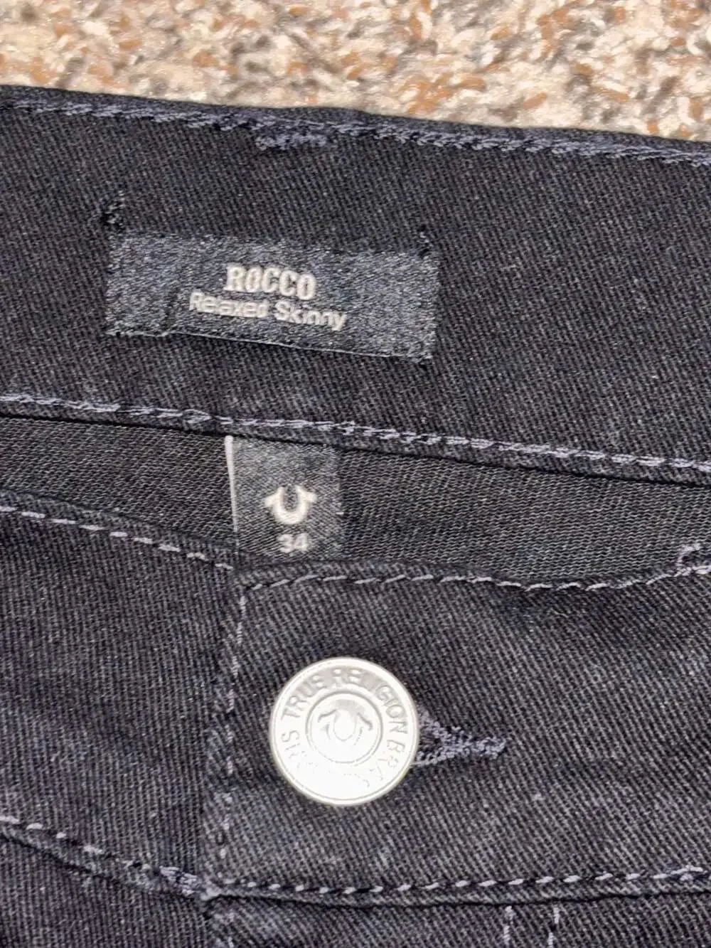 True Religion Rocco Denim Shorts Black Rinse Size 34 NWT
